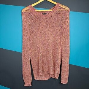 Theory Mauve Knit Sweater size Large linen
